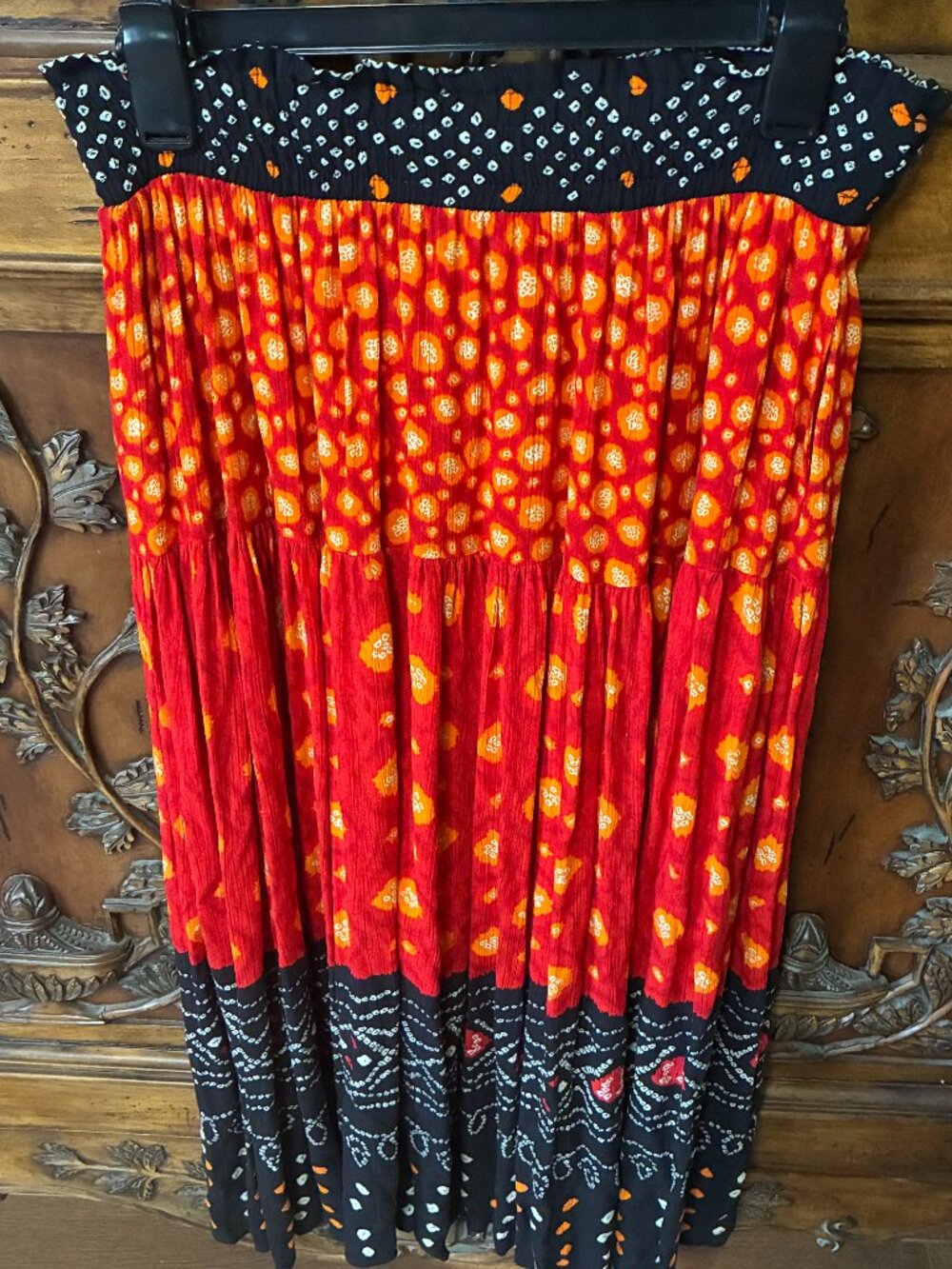 Carole Little Saint-Tropez West Vibrant Boho Cottage Core Maxi Skirt Women’s 4